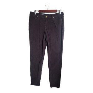 Nine West Pants Womens 10x30 Brown Cigarette Skinny Leg Corduroy Stretch Casual